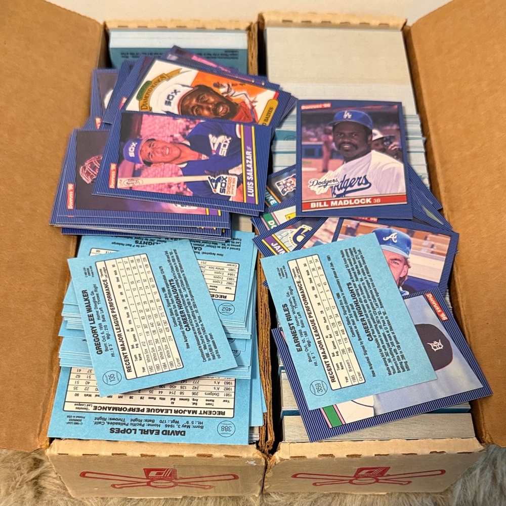 Men's Blue Baseball Card Collection